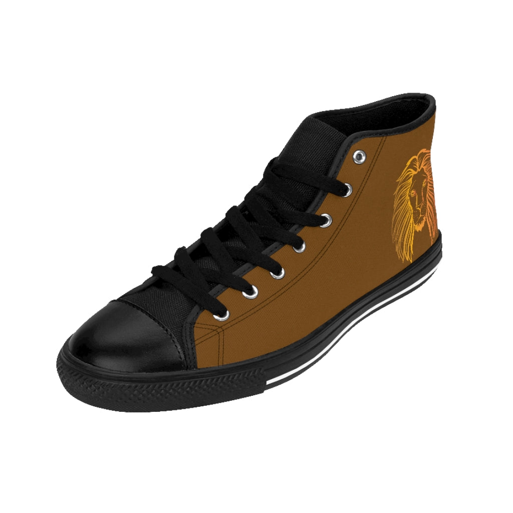 GOLD LION KICKS. . (BROWN) High-top Sneakers