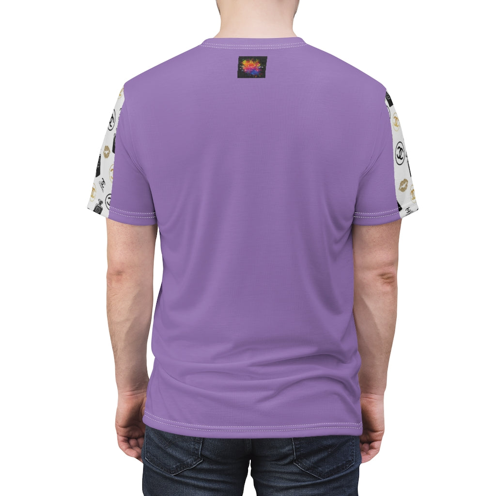 THROWBACK DESIGNER PRINT ( LILAC ) ..  All Over Tee