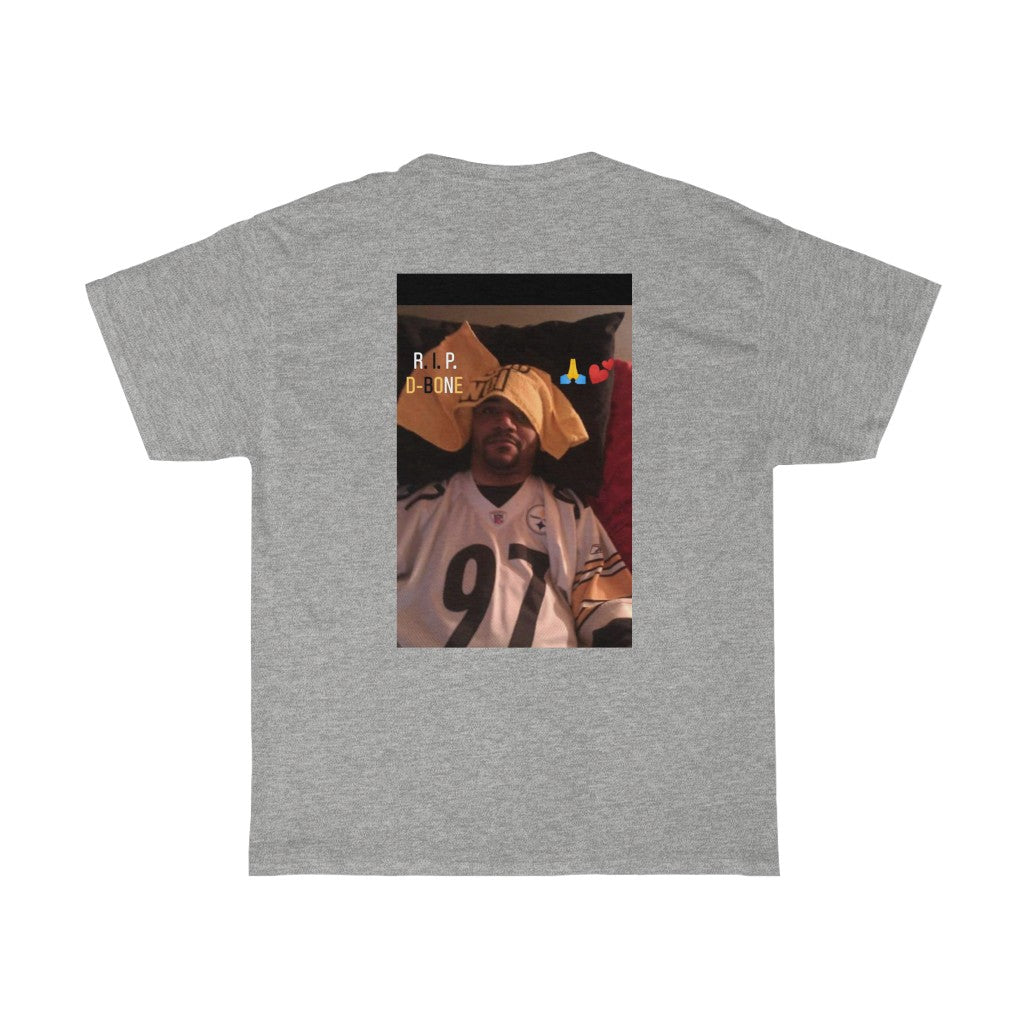 D- Bone/Steeler R.I.P. Unisex Heavy Cotton Tee