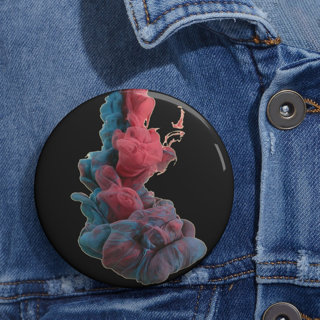 SMOKY & BLACK  Custom Pin / Button