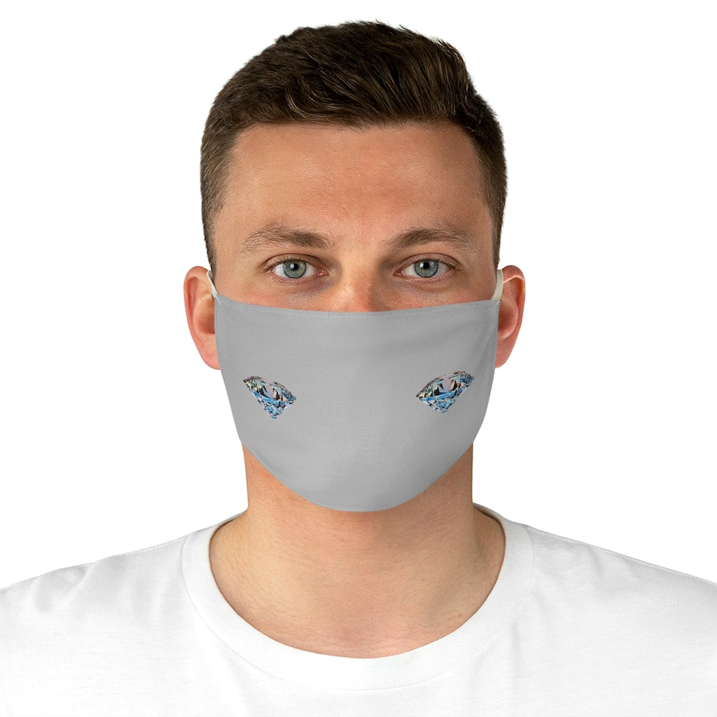 Diamonds Gray  Fabric Face Mask