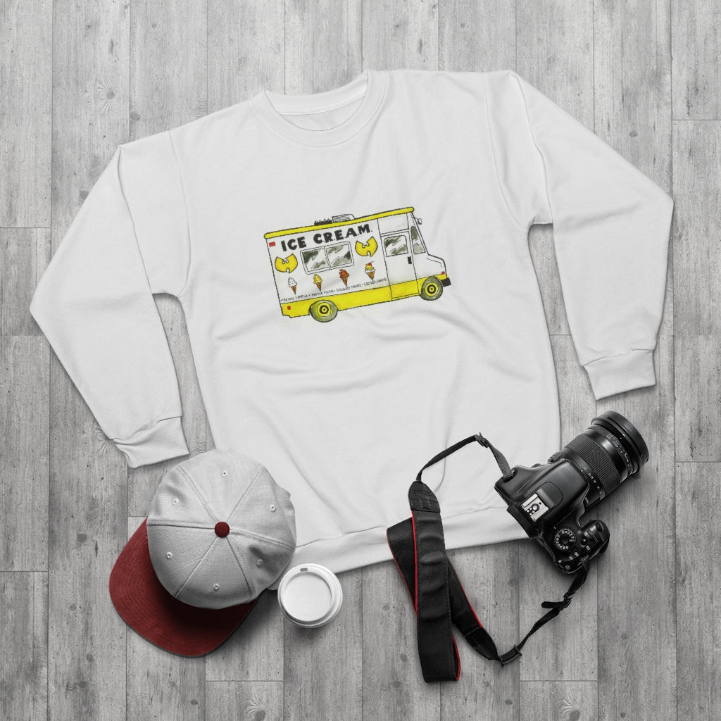 ICECREAM TRUCK (WHITE) AOP Unisex Sweatshirt