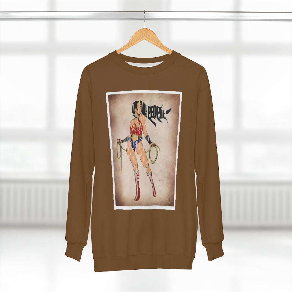 SAVE THE PEOPLE (BROWN)  ..  AOP Unisex Sweatshirt