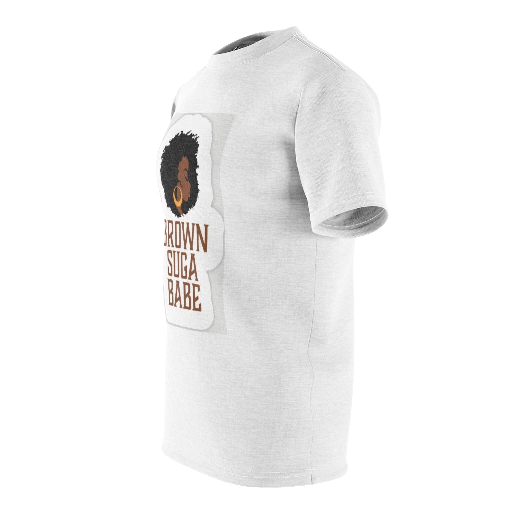 BROWN SUGA BABE (WHITE)  All Over Tee