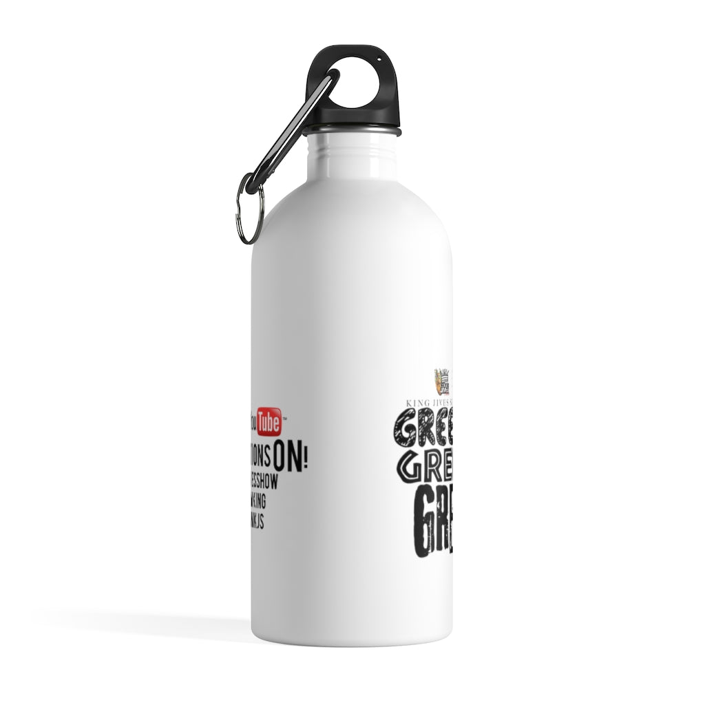 Greetings, Greetings, Greetings White Stainless Steel Water Bottle