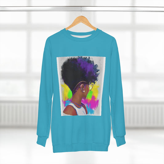 COLORED SHORTY (BLUE)  ..  AOP Unisex Sweatshirt