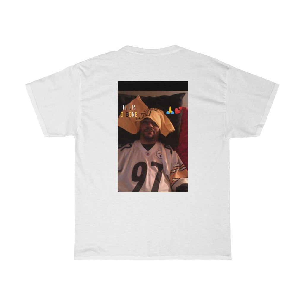 D- Bone/Steeler R.I.P. Unisex Heavy Cotton Tee