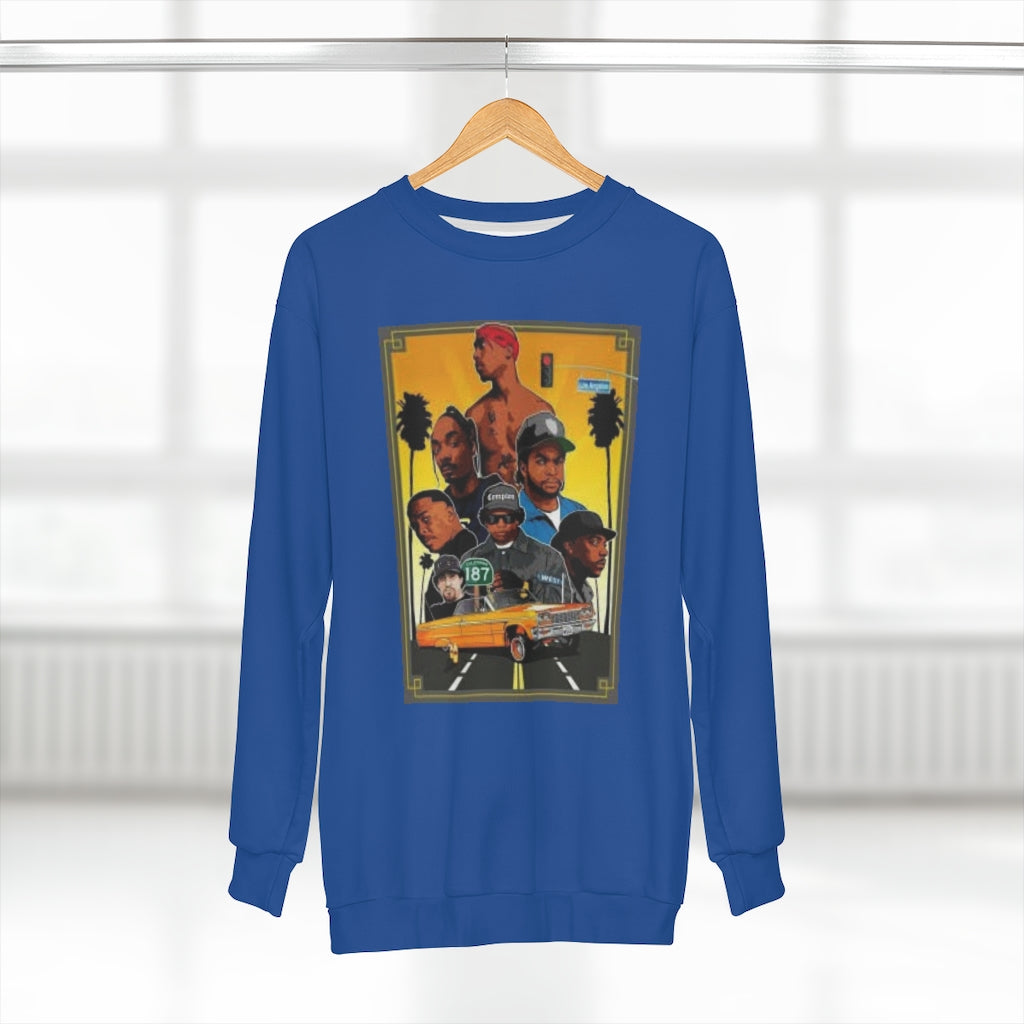 WEST COAST LEGENDS. (BLUE)  ..  AOP Unisex Sweatshirt