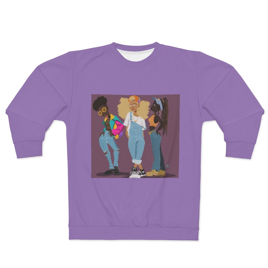 WE CUTE OR WHATEVA .. (LAVENDAR)  ..  AOP Unisex Sweatshirt