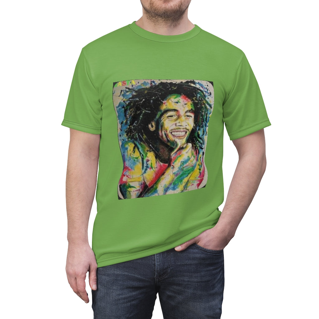 the GOD Rasta   .. (LIME) ..  All Over Tee