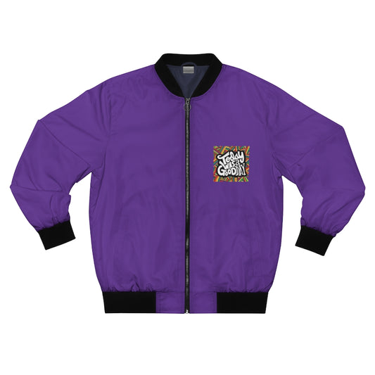 TODAY IS A GOODDAY (Purple) AOP Bomber Jacket