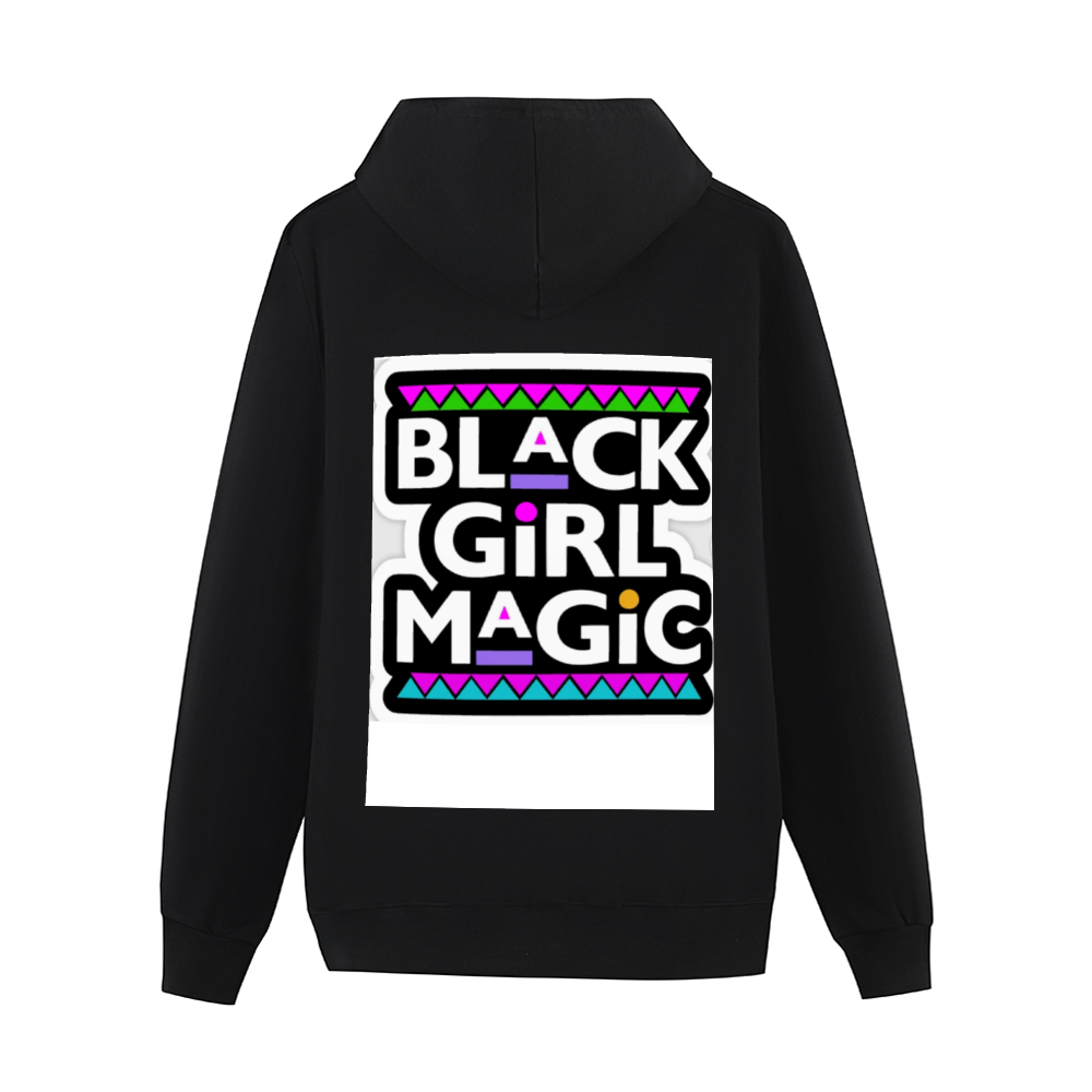 Black Girl Magic Hoodie with Pocket Sweater Back Print