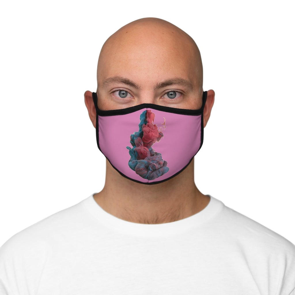 SMOKY & PINK Fitted Polyester Face Mask