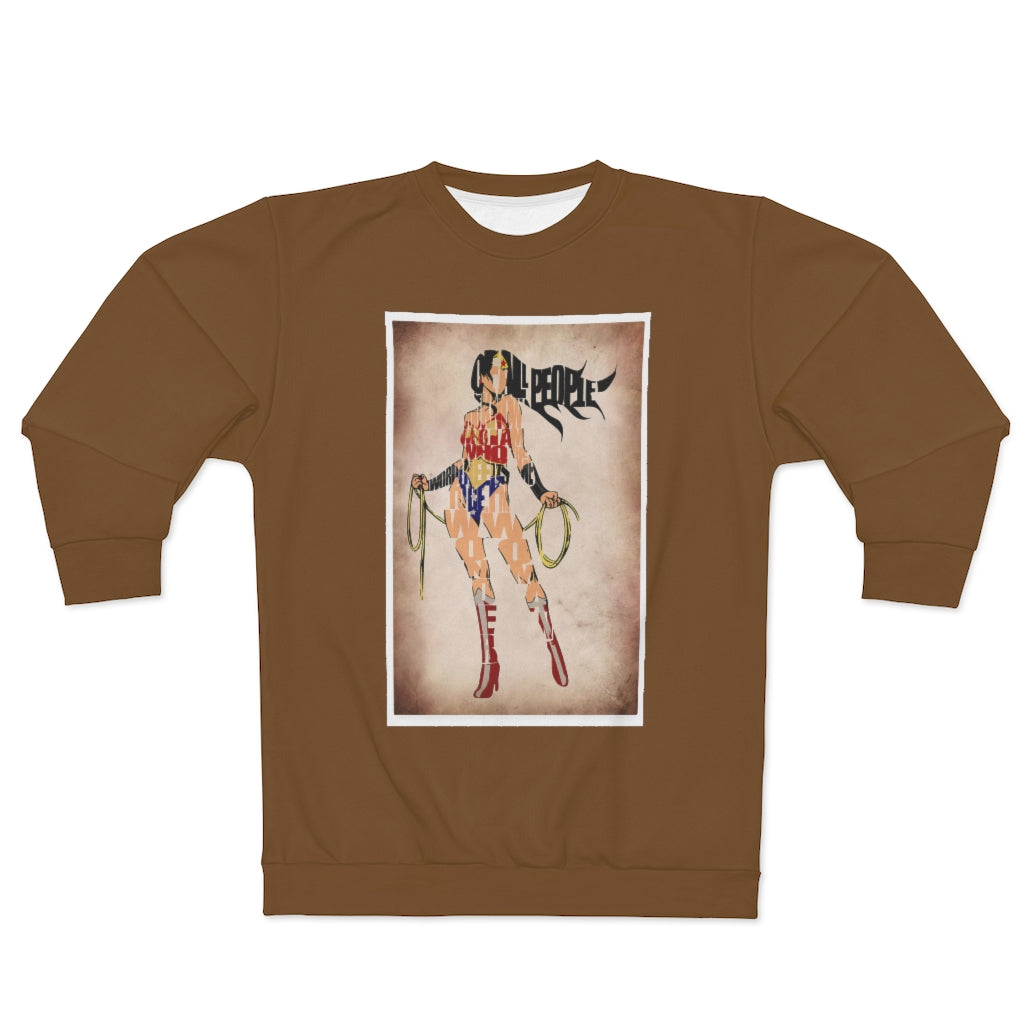 SAVE THE PEOPLE (BROWN)  ..  AOP Unisex Sweatshirt