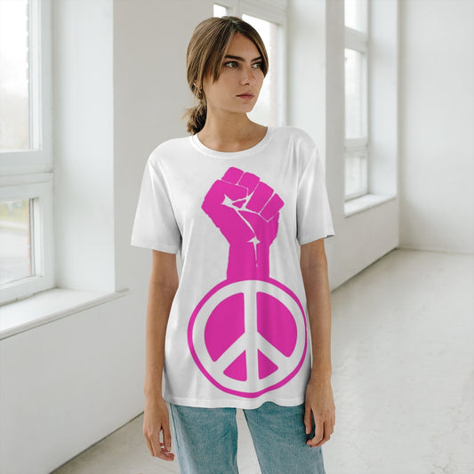 Peace in Pink . All Over Print UNISEX T-Shirt