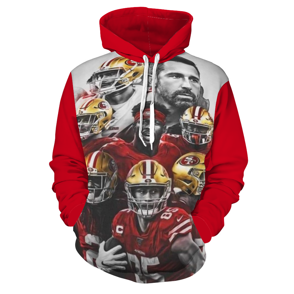 Niner Fan Hoodie All Over Print Sweatshirt with Pockets