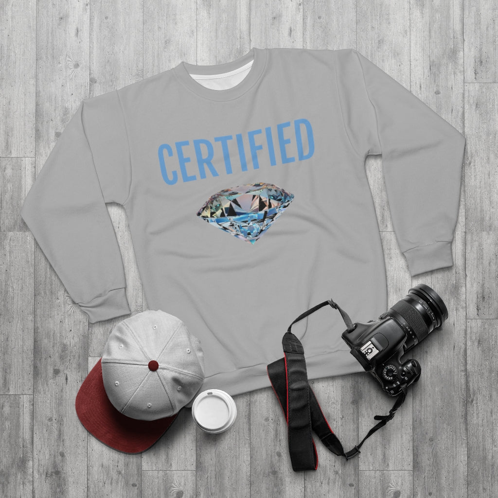 CERTIFIED DIAMOND GRAY   ..  AOP Unisex Sweatshirt