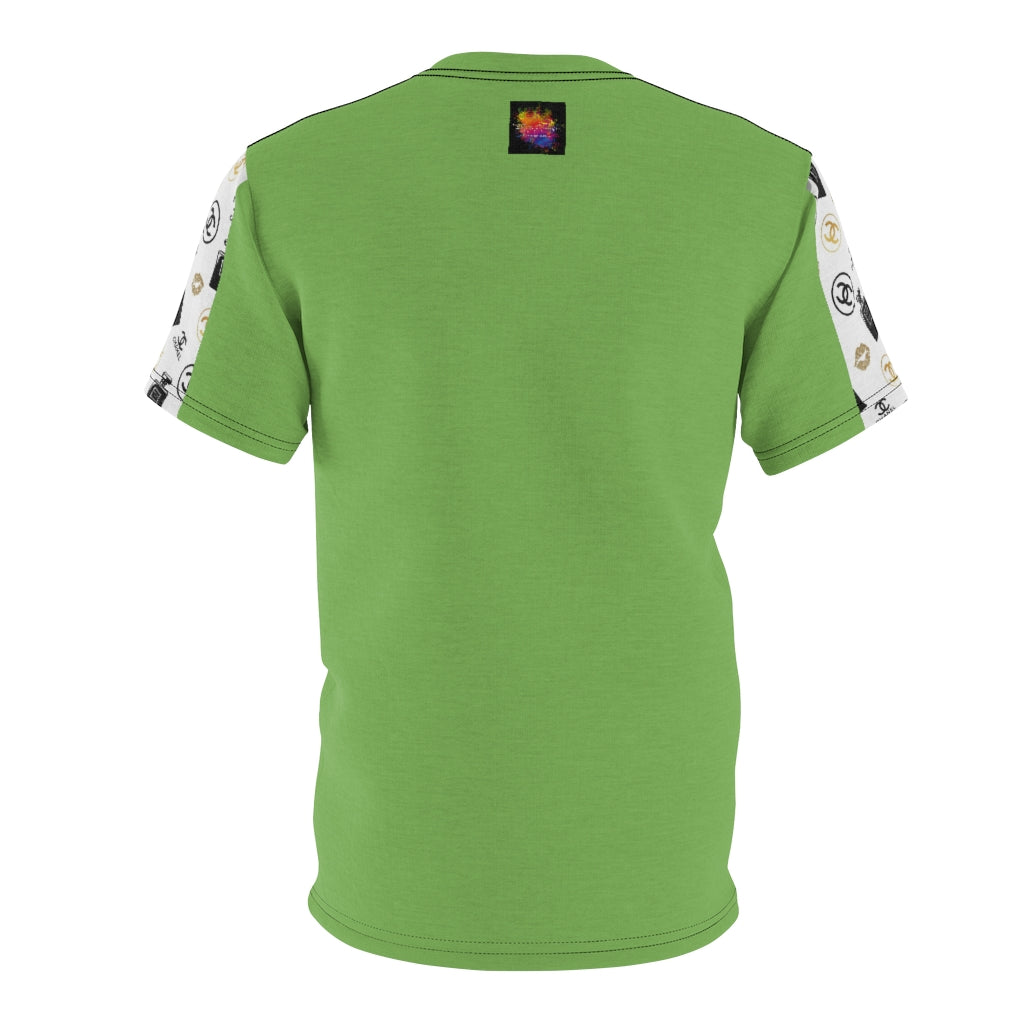 THROWBACK DESIGNER PRINT ( LIME ) ..  All Over Tee