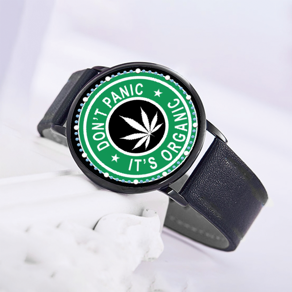 DON'T PANIC, IT'S ORGANIC Black LED Touch Screen Watch