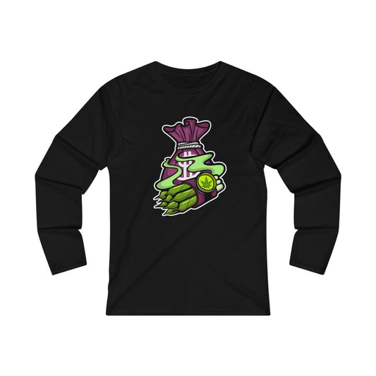 MONEY HIGH (black print) Women's Fitted Long Sleeve Tee