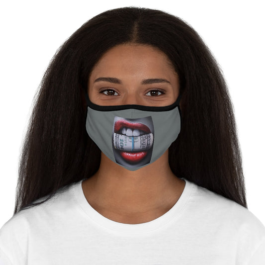 MOUTH FULL OF CASH..   Fitted Polyester Face Mask