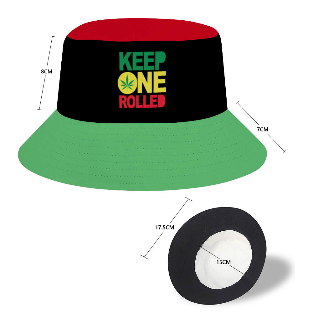 KEEP ONE ROLLED  All Over Print Bucket Hat