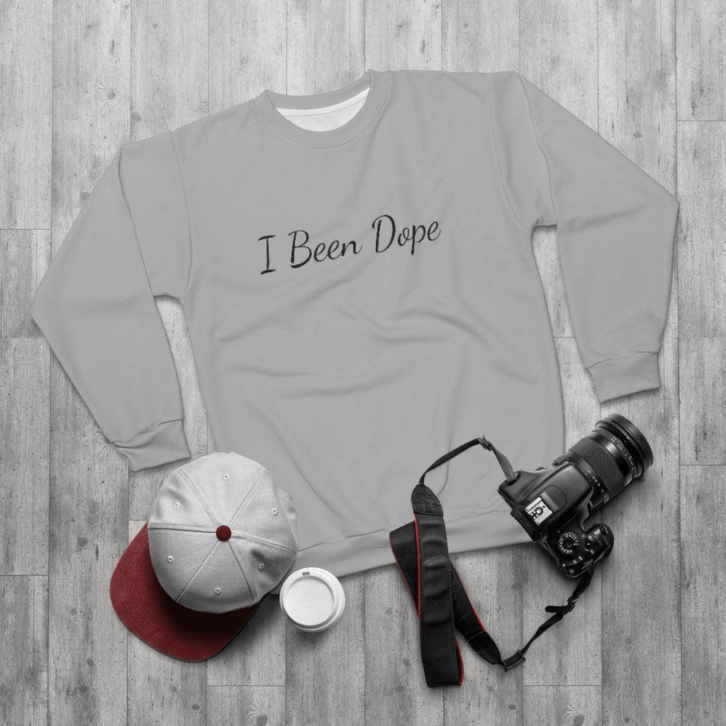 I BEEN DOPE (Silver/Black) AOP Unisex Sweatshirt