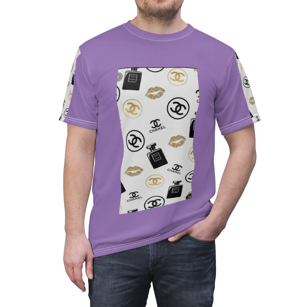 THROWBACK DESIGNER PRINT ( LILAC ) ..  All Over Tee