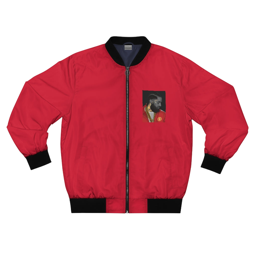 King Nip Unisex Red Bomber Jacket