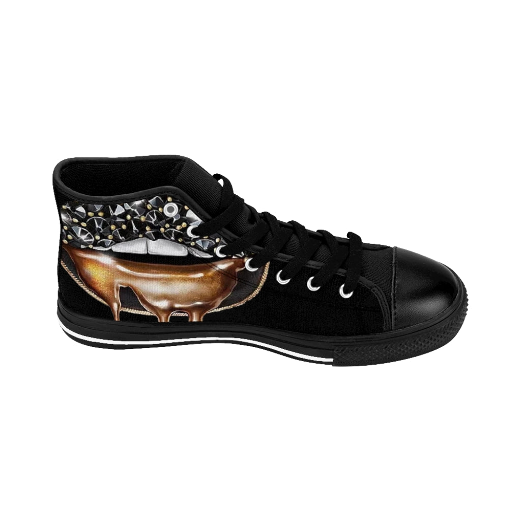 GOLD LIPS KICKS. . (black) High-top Sneakers