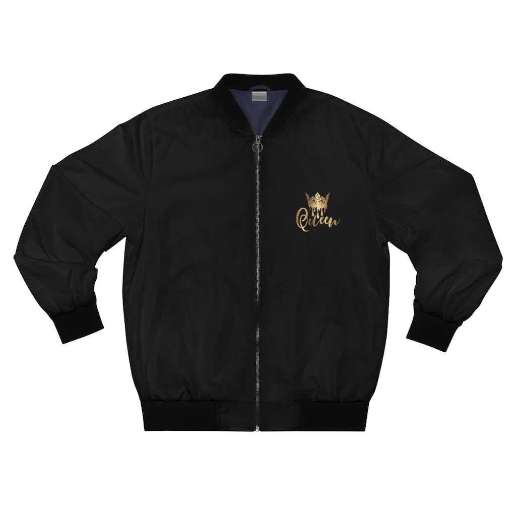 QUEEN BLACK  AOP Bomber Jacket