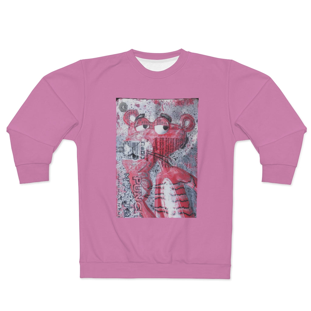 SOMETHIN' PANTHER LIKE (PINK)  ..  AOP Unisex Sweatshirt