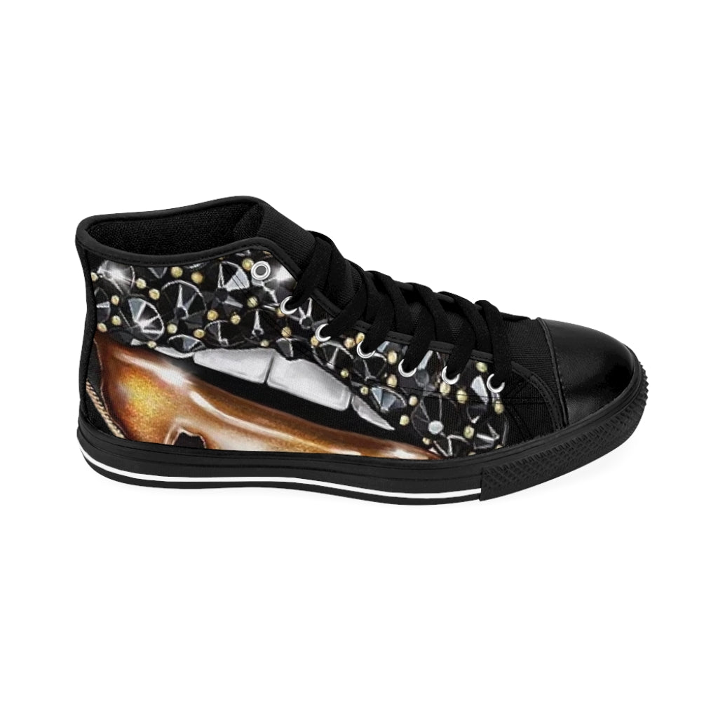 GOLD LIPS KICKS. . (black) High-top Sneakers