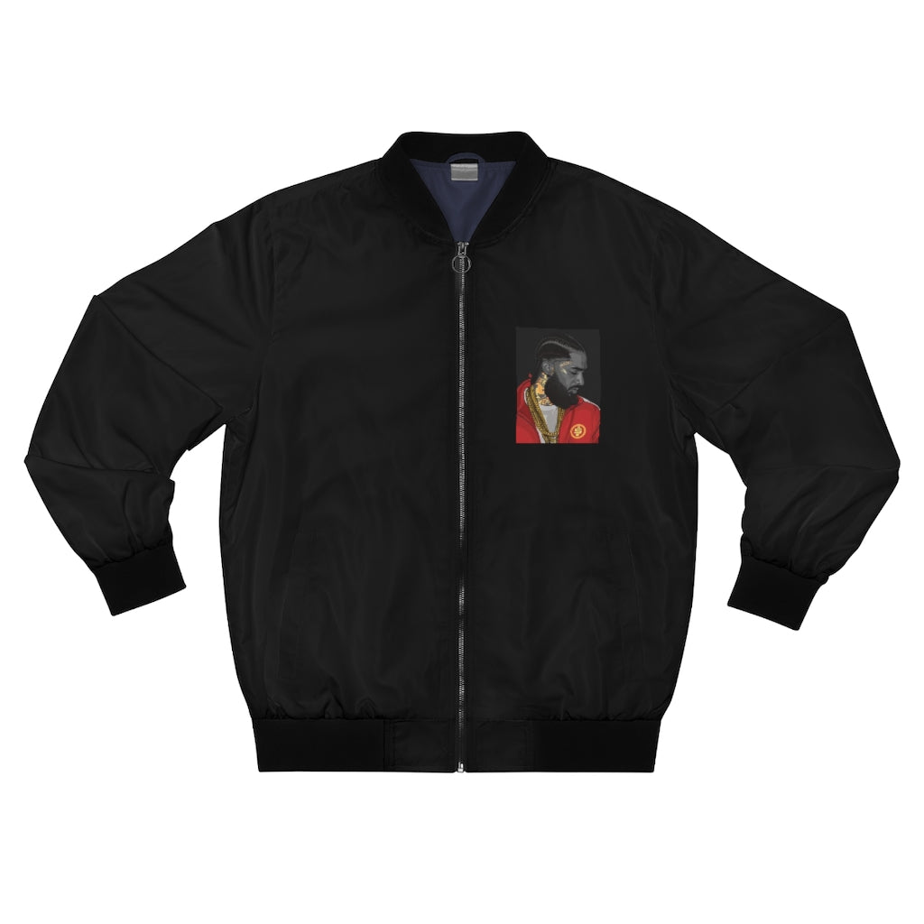 King Nip Unisex Black Bomber Jacket