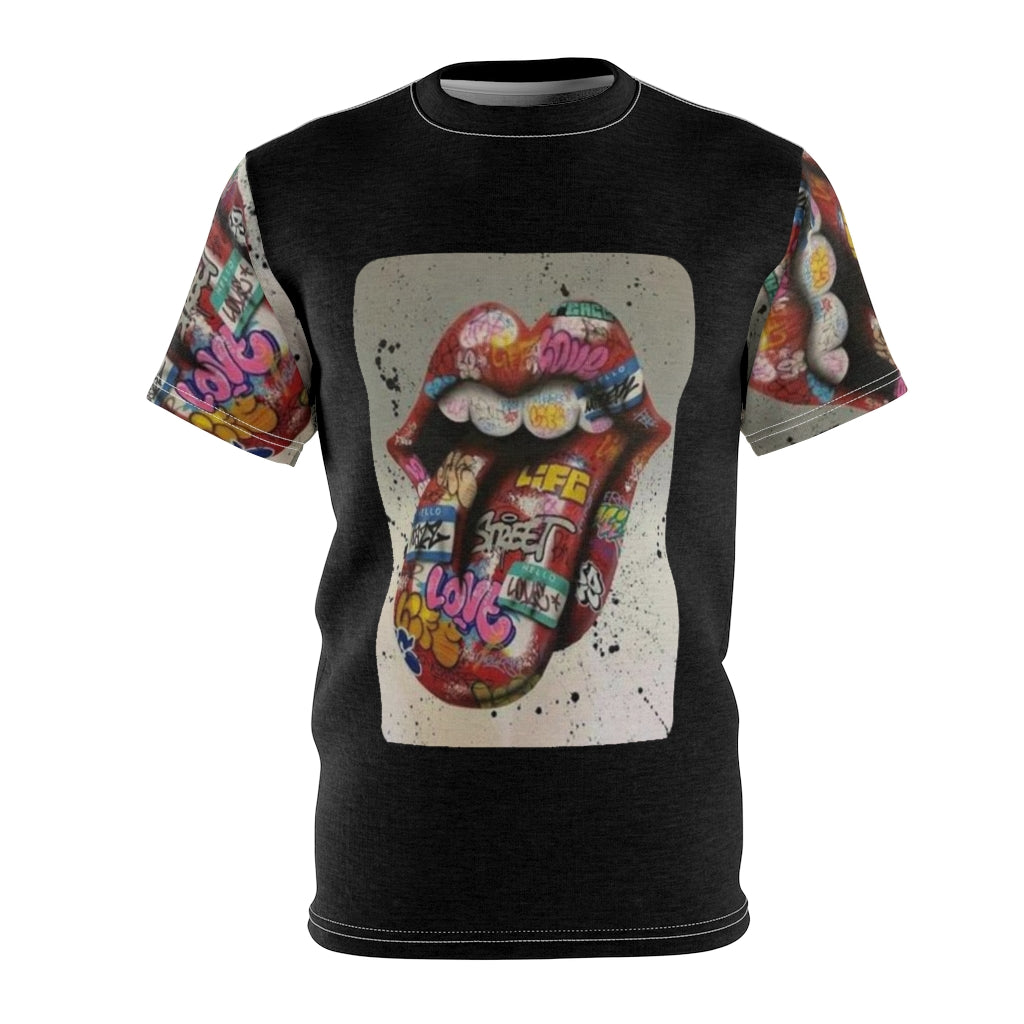 TONGUE COUTURE  ( BLACK ) ..  All Over Tee