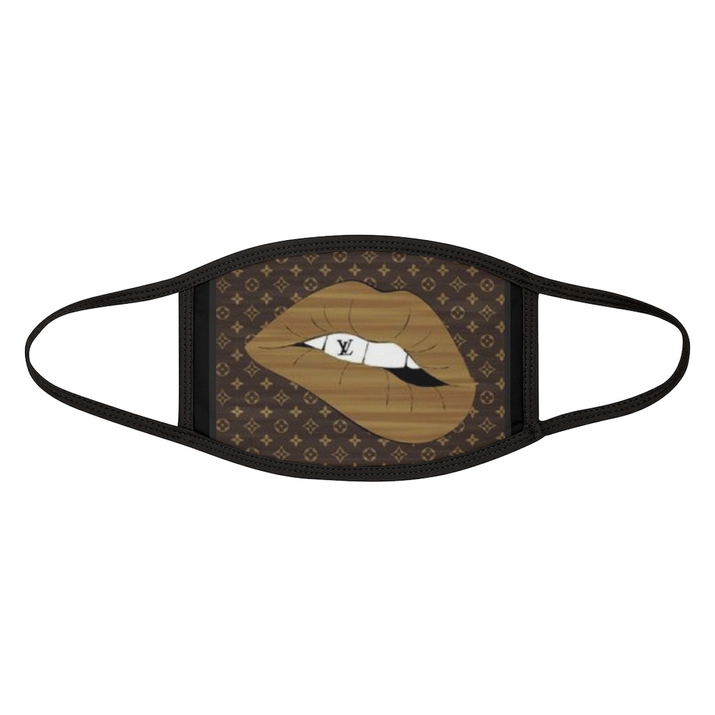 THROWBACK BROWN COUTURE (BLACK) -Fabric Face Mask