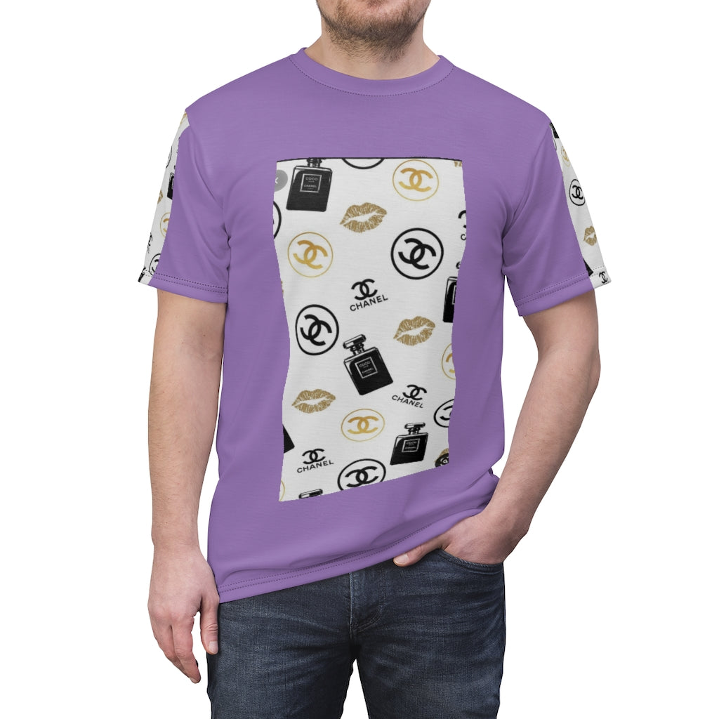 THROWBACK DESIGNER PRINT ( LILAC ) ..  All Over Tee