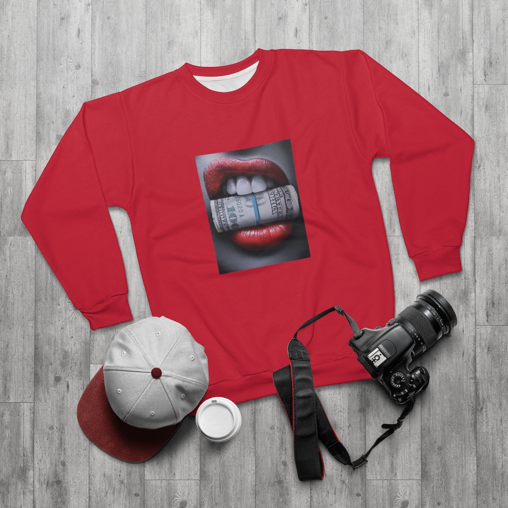 GET MONEY (Red) AOP Unisex Sweatshirt