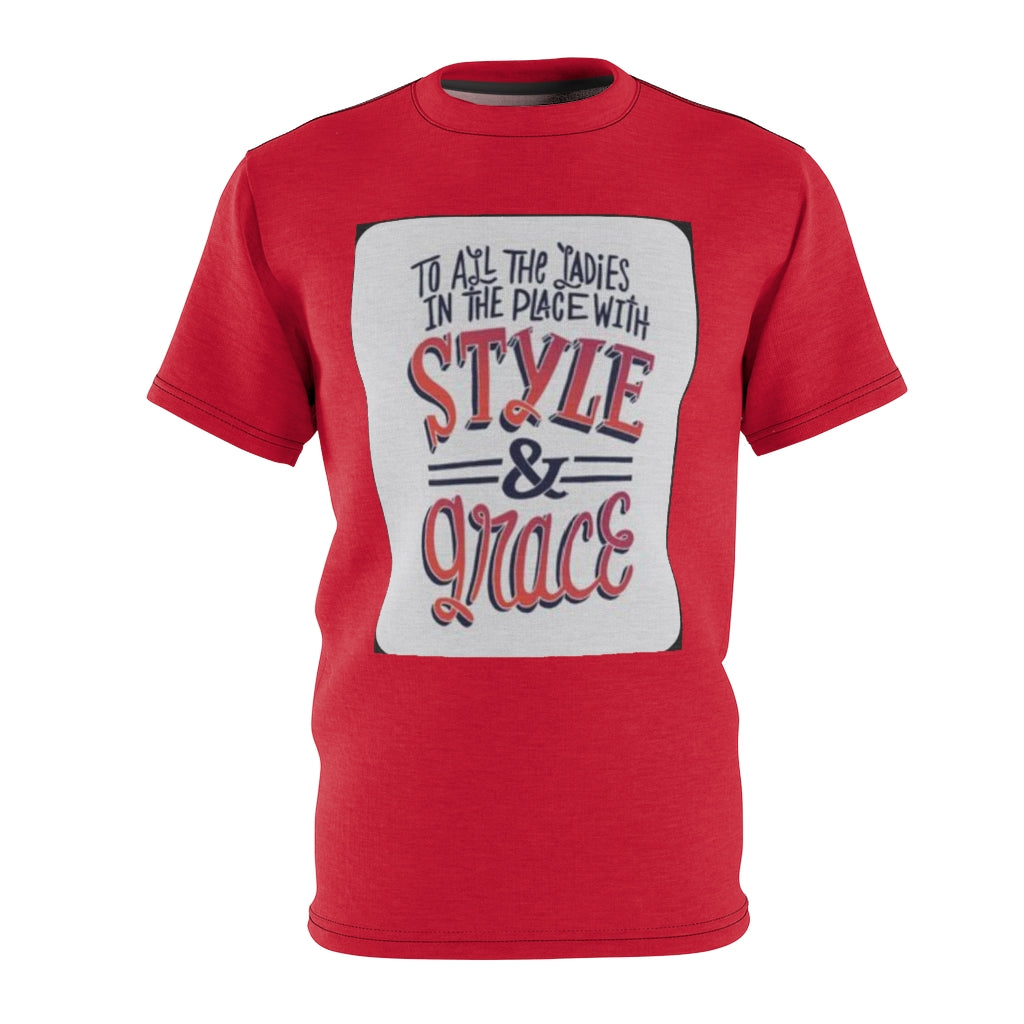 ALL THE LADIES IN THE PLACE  .. (RED) ..  All Over Tee