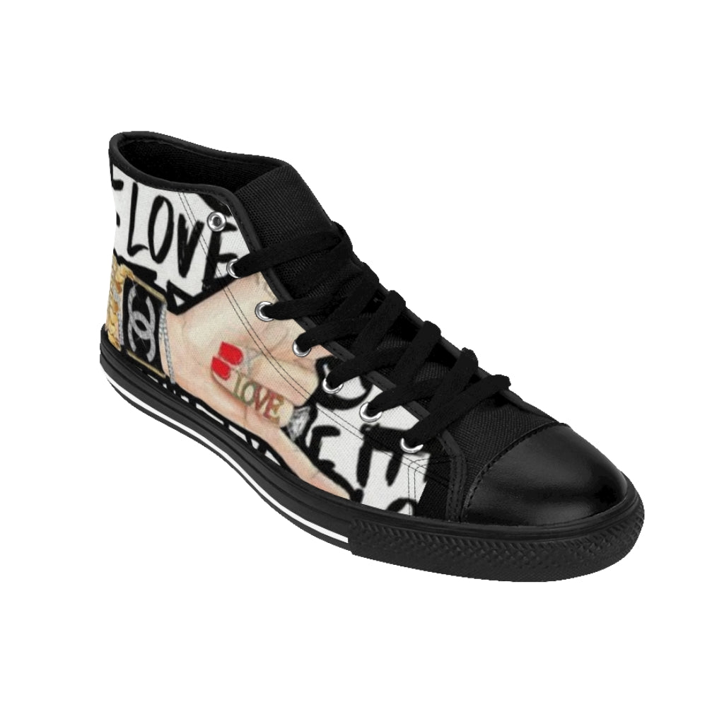 LOVE,PEACE, ROCK ! High-top Sneakers