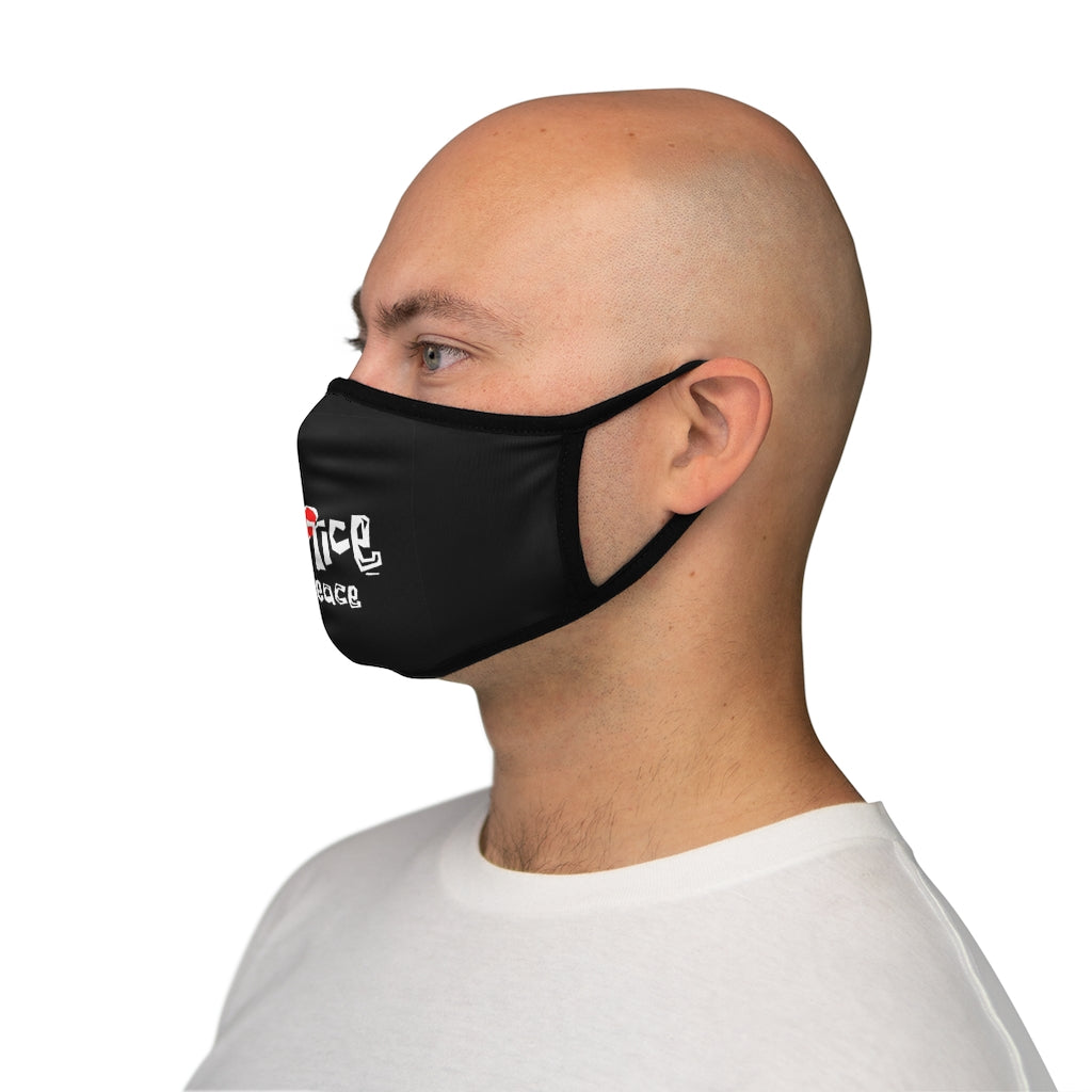 NO JUSTICE, NO PEACE.. (BLACK)  Fitted Polyester Face Mask