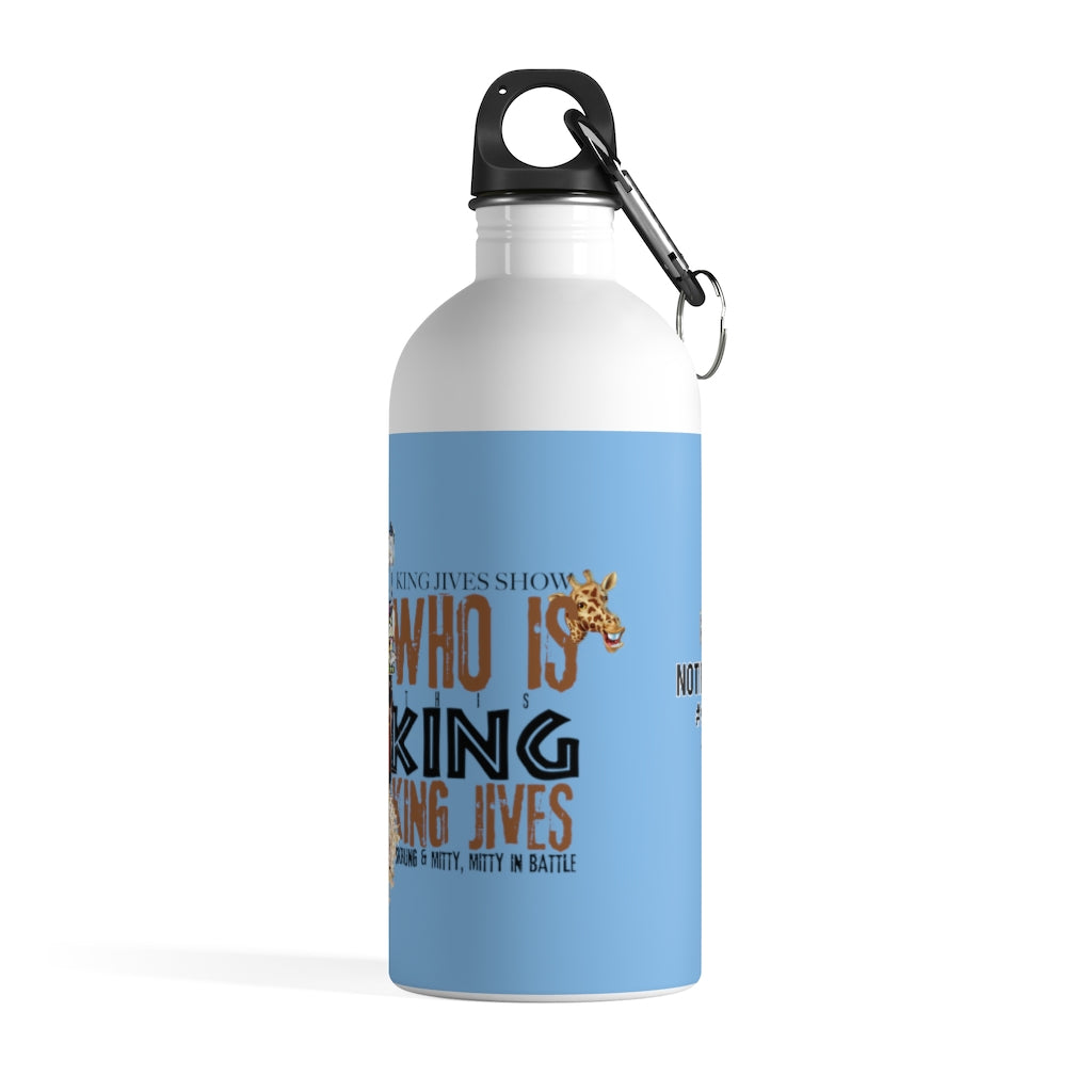 Who Is This King? Blue Stainless Steel Water Bottle