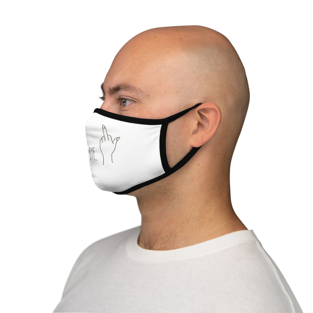 BOY BYE! WHITE  Fitted Polyester Face Mask