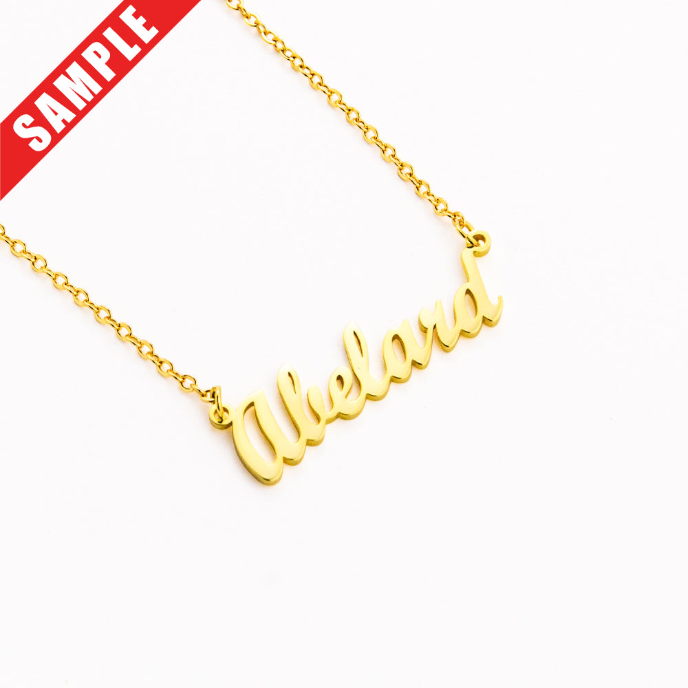 Blessed Copper Bar Pendant Chain Gold Plated Necklace Gift