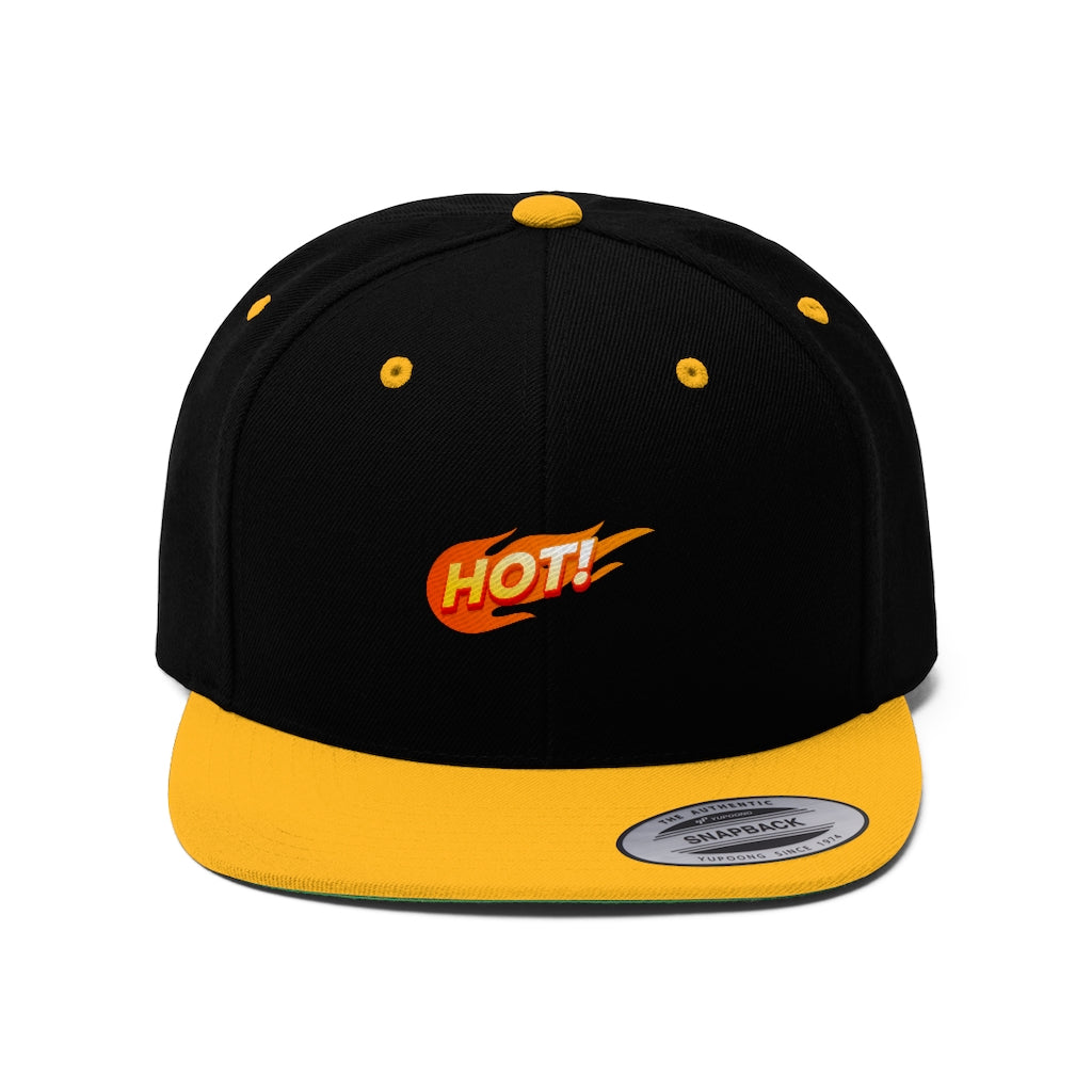 HOT! (BLACK/ORANGE) Unisex Flat Bill Hat