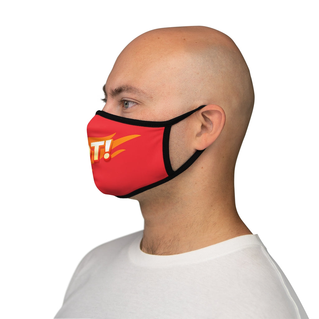 HOT! SUPER RED Fitted Polyester Face Mask