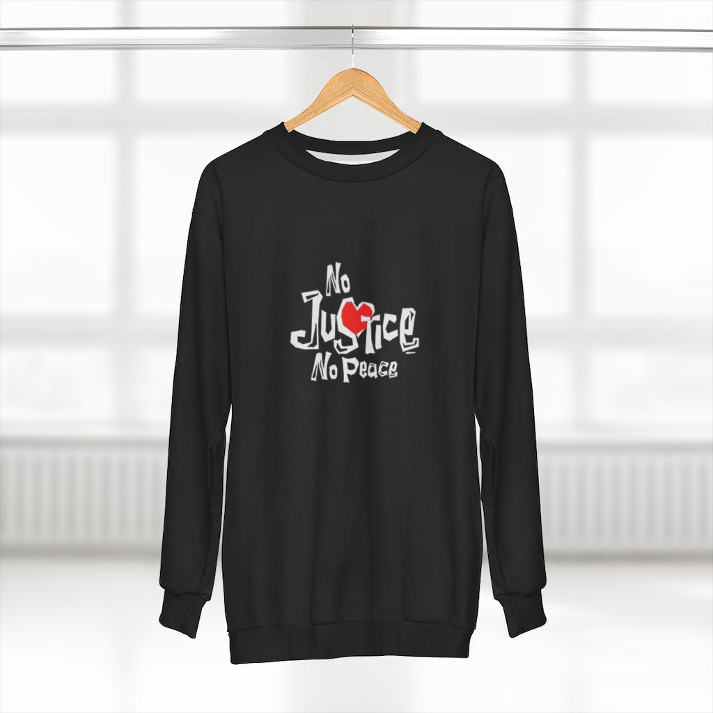 No Justice No Peace (Black) AOP Unisex Sweatshirt