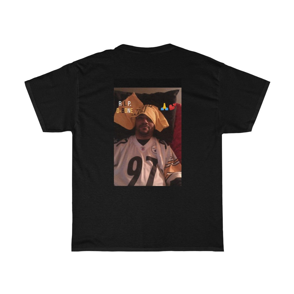 D- Bone/Steeler R.I.P. Unisex Heavy Cotton Tee