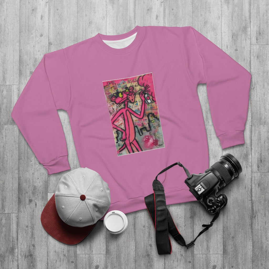 PANTHER ART (PINK)  ..  AOP Unisex Sweatshirt