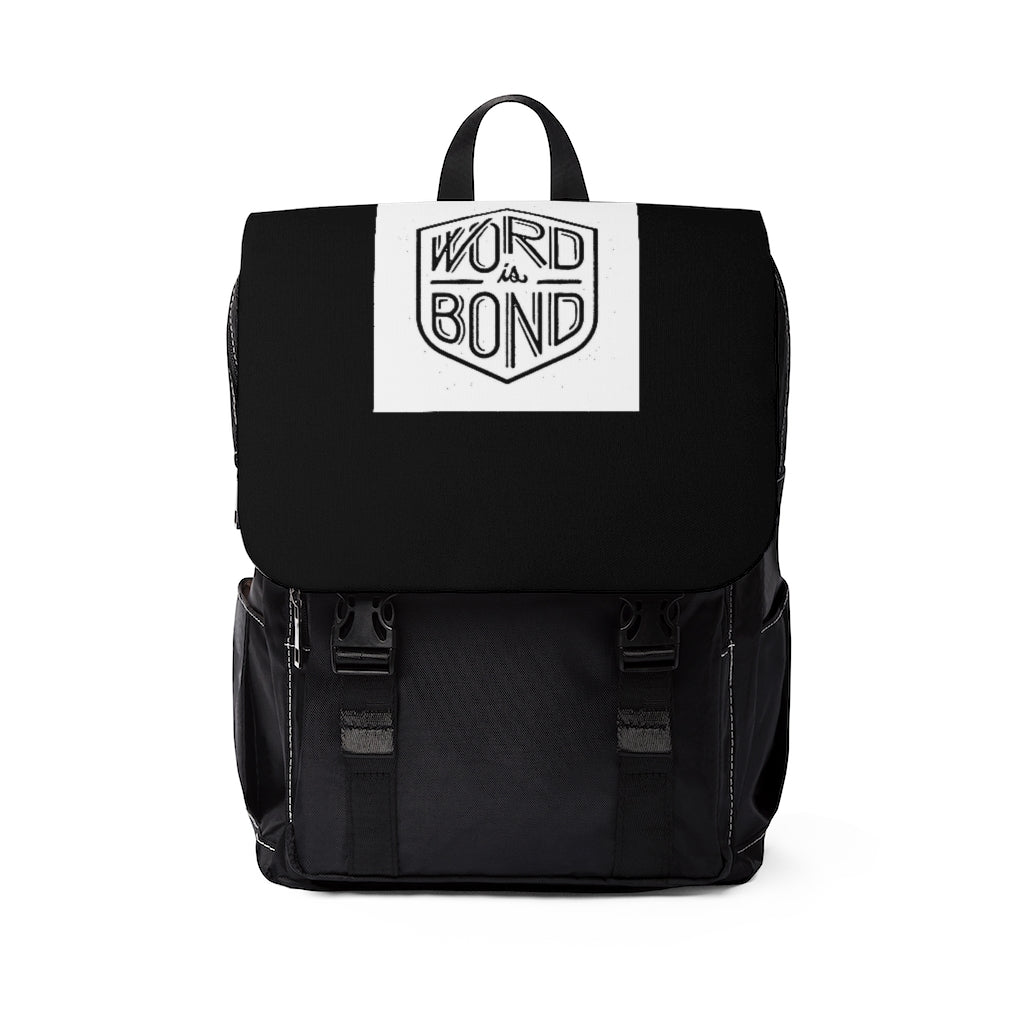 WORD IS B0ND Unisex Casual Shoulder Backpack